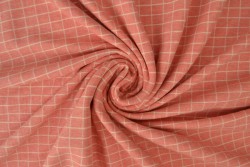 Cotton jersey checks 01 pink