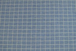 Cotton jersey checks 10 blau