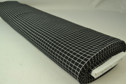 Cotton jersey checks 12 schwarz