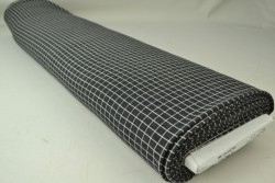 Cotton jersey checks 13 Anthrazit