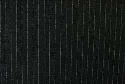 Baumwollflanell gestrickt - streifen 06 schwarz
