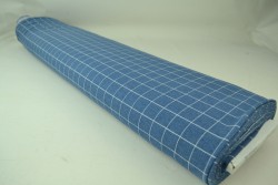 Cotton jersey checks 2cm 01-01 blau