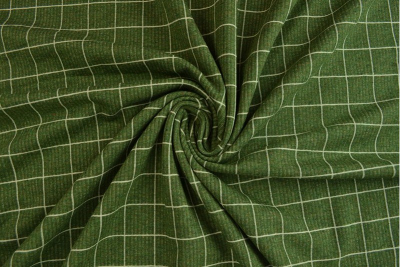 Cotton jersey checks 2cm 01-02 grün