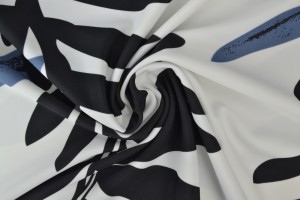 Lycra print 349-01 black / cream