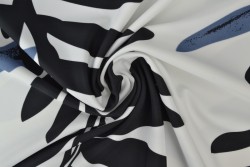 Lycra print 349-01 black / cream