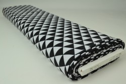 Lycra print 365-01 black / white