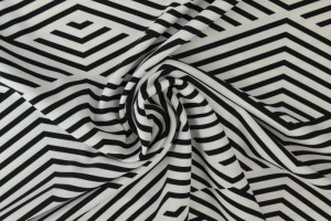 Lycra print 366-01 black / white