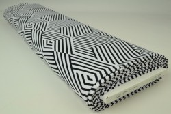 Lycra print 366-01 black / white