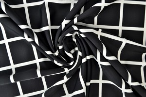 Lycra print 369-01 black / cream