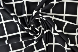 Lycra print 369-01 black / cream