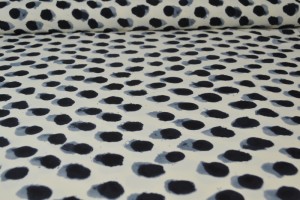 Lycra print 370-01 black / cream