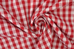 Baumwolle gingham karo 6.5 mm 160-01 rot