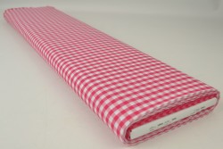 Baumwolle gingham karo 6.5 mm 160-02 dunkelrosa