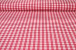Baumwolle gingham karo 6.5 mm 160-02 dunkelrosa