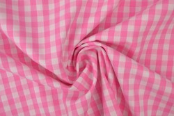 Baumwolle gingham karo 6.5 mm 160-03 rosa