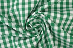 Baumwolle gingham karo 6.5 mm 160-09 dunkelgrün