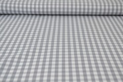 Baumwolle gingham karo 6.5 mm 160-11 grau