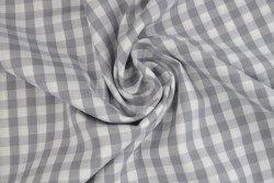 Baumwolle gingham karo 6.5 mm 160-11 grau