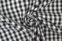 Baumwolle gingham karo 6.5 mm 160-13 schwarz
