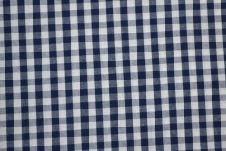 Baumwolle gingham karo 6.5 mm 160-14 marine