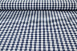 Baumwolle gingham karo 6.5 mm 160-14 marine