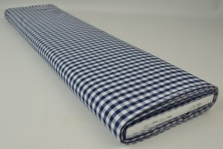 Baumwolle gingham karo 6.5 mm 160-14 marine