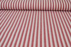 Baumwolle gingham streifen 6.5 mm 165-01 rot