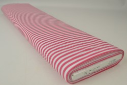 Baumwolle gingham streifen 6.5 mm 165-02 dunkelrosa