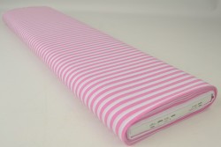 Baumwolle gingham streifen 6.5 mm 165-03 rosa