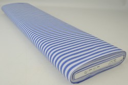 Baumwolle gingham streifen 6.5 mm 165-07 blau
