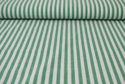 Baumwolle gingham streifen 6.5 mm 165-09 dunkelgrün