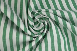 Baumwolle gingham streifen 6.5 mm 165-09 dunkelgrün