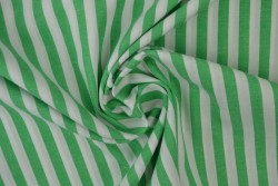 Baumwolle gingham streifen 6.5 mm 165-10 grün