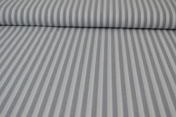 Baumwolle gingham streifen 6.5 mm 165-11 grau