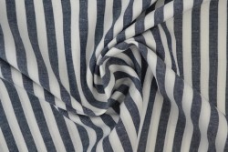 Baumwolle gingham streifen 6.5 mm 165-14 marine