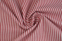 Baumwolle gingham streifen 2.5 mm 167-01 rot