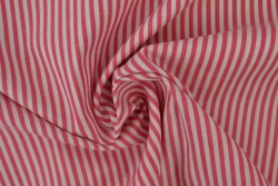 Baumwolle gingham streifen 2.5 mm 167-02 dunkelrosa