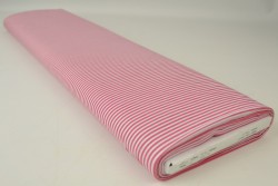 Baumwolle gingham streifen 2.5 mm 167-02 dunkelrosa
