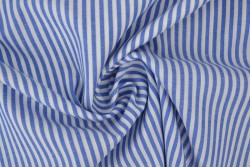 Baumwolle gingham streifen 2.5 mm 167-07 blau