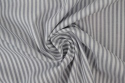 Baumwolle gingham streifen 2.5 mm 167-11 grau