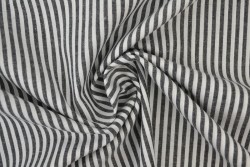 Baumwolle gingham streifen 2.5 mm 167-13 schwarz