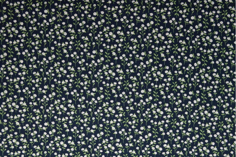 Cotton print 8195-3 dark blue