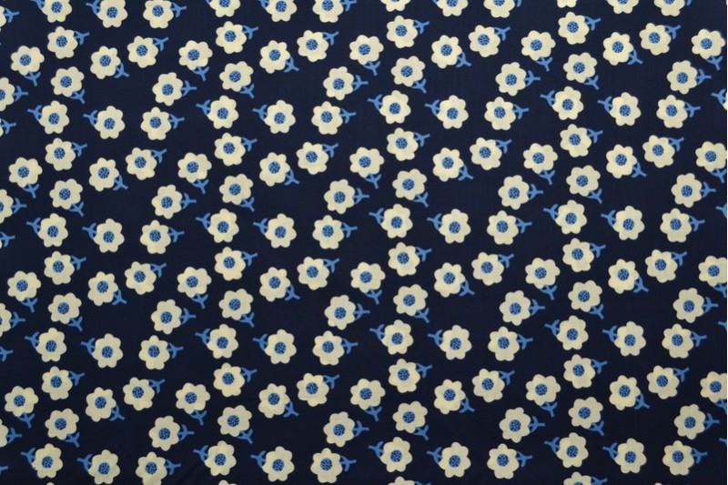 Cotton print 8204-3 dark blue