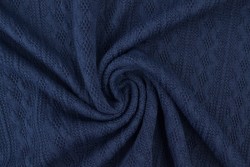 Jacquard cable knit fabric 48 navy