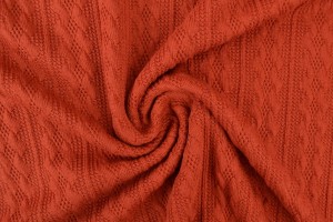 Jacquard cable knit fabric 42 copper
