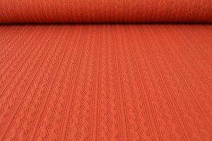 Jacquard cable knit fabric 42 copper