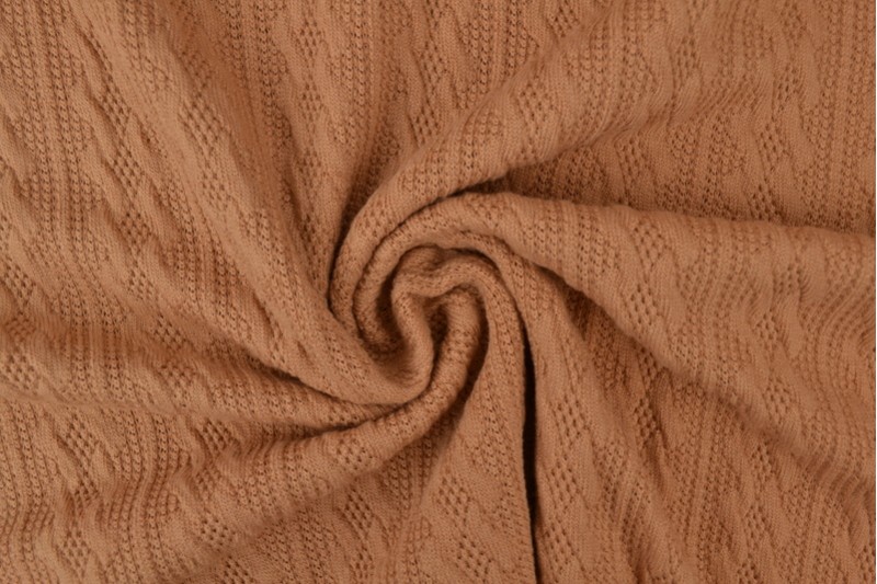 Jacquard cable knit fabric 39 beige