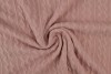 Jacquard cable knit fabric 37 old pink