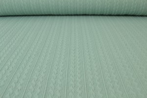 Jacquard cable knit fabric 34 old green