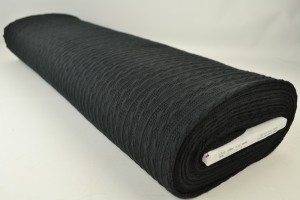 Jacquard cable knit fabric 03 black